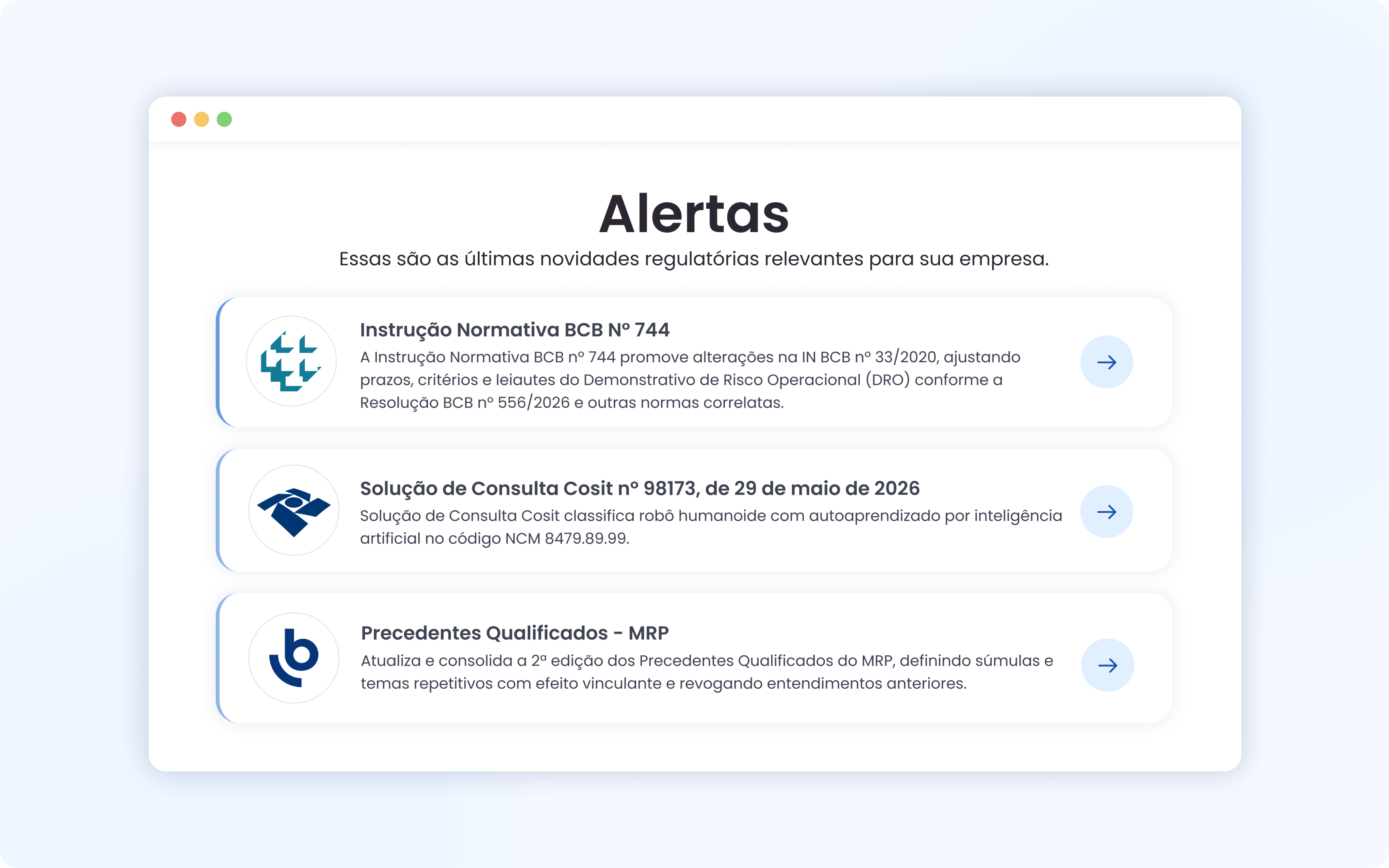 Preview das atualizações regulatórias no Compliance Hub