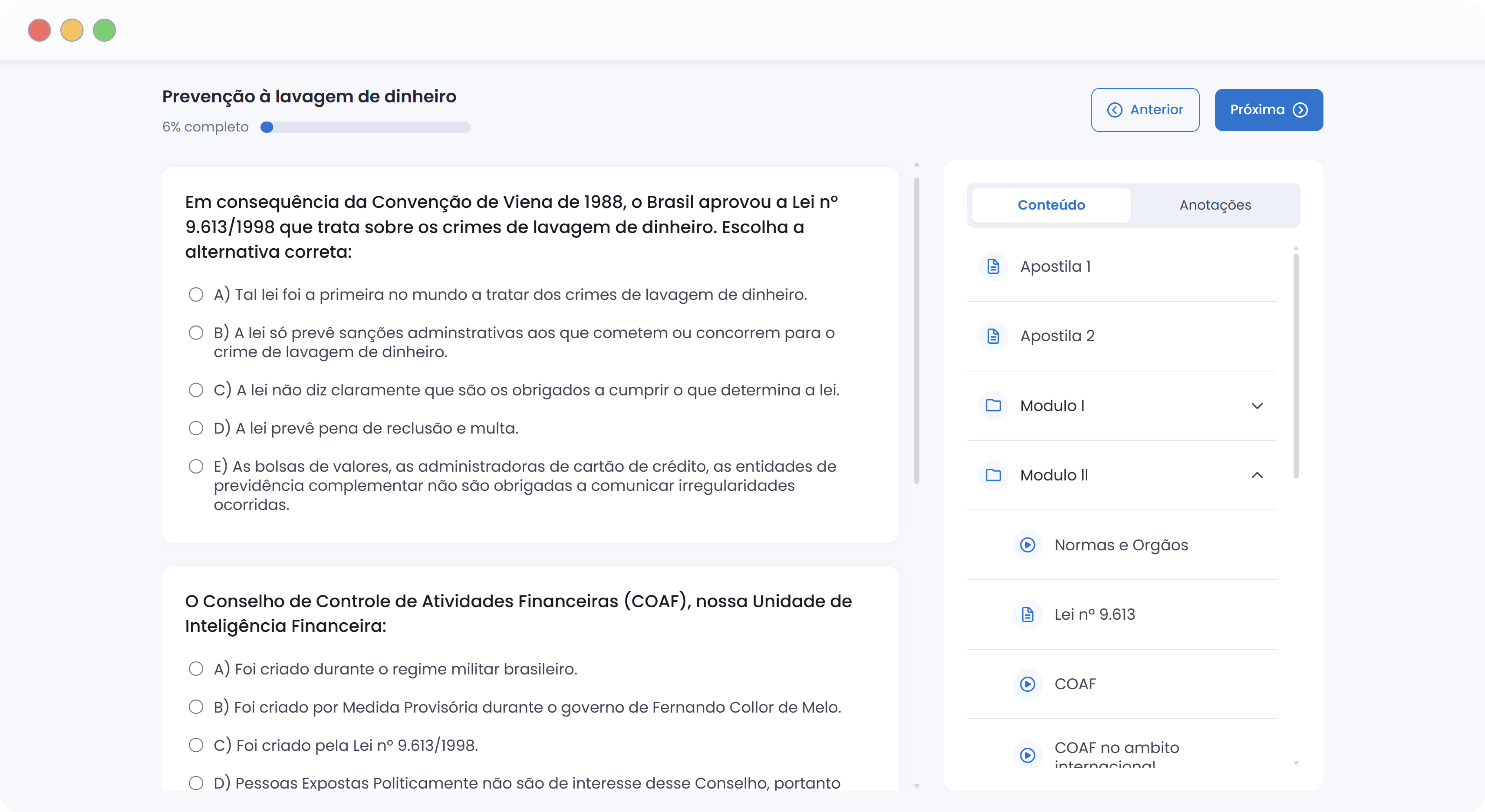 Preview da frente de cursos e certificações da Okai