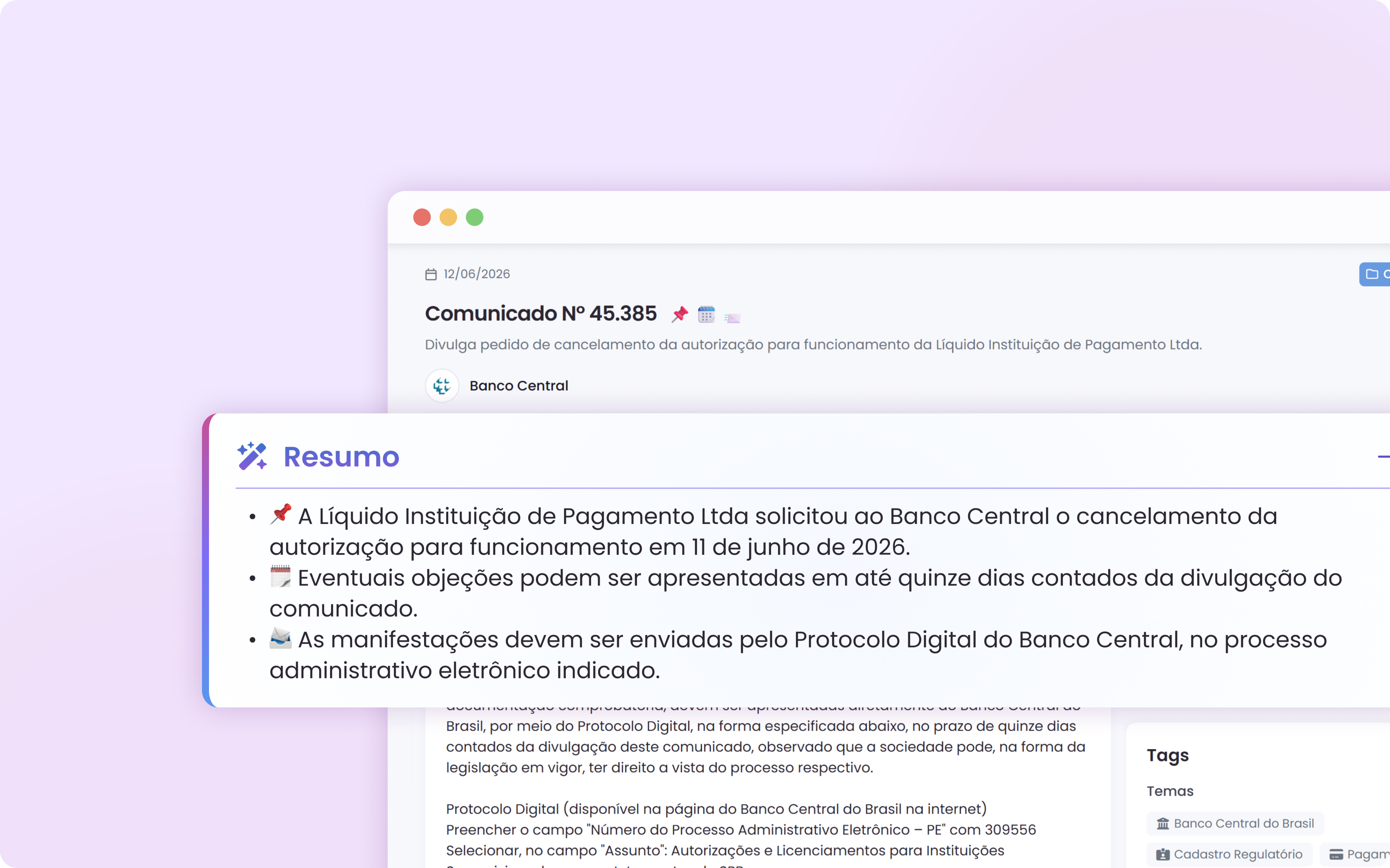 Preview de visualização avançada de publicações